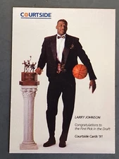 1991 Courtside Draft Pix Jumbo Promo Larry Johnson 