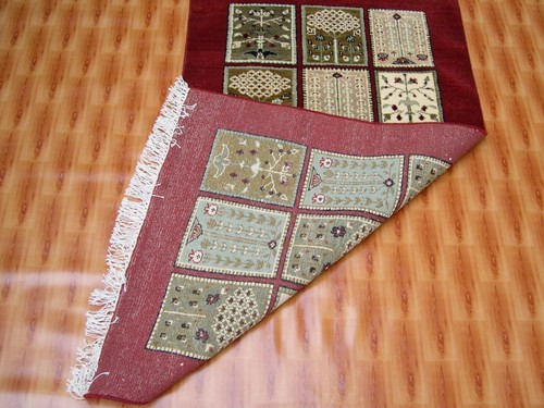 Traditional Living Room Rugs Red Color Wool Rug 2.6x4 Hand Knotted - 第 4/4 張圖片