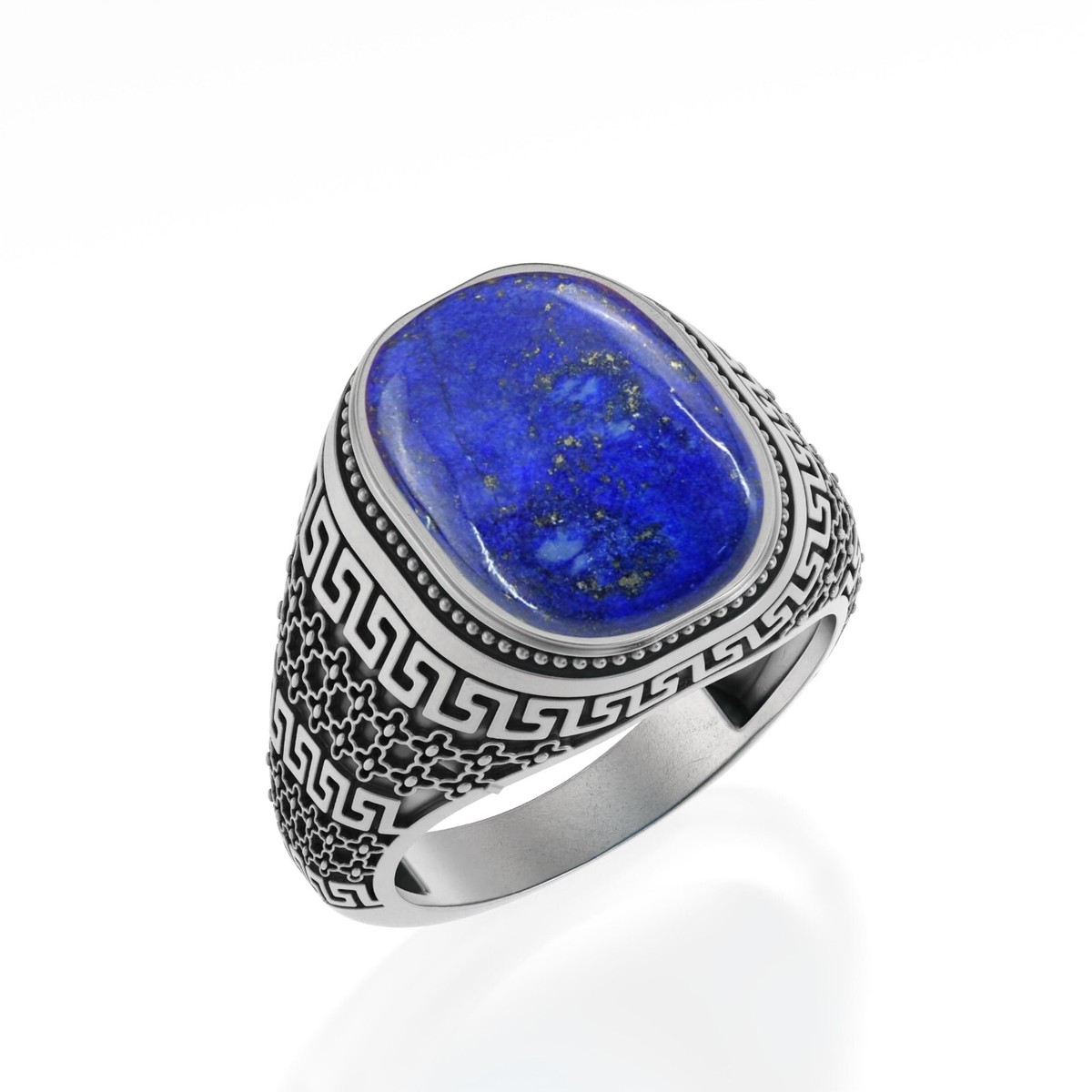 925 Sterling Silver Unique Design Natural Lapis Lazuli