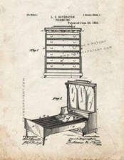 Folding Bed Patent Print Old Look