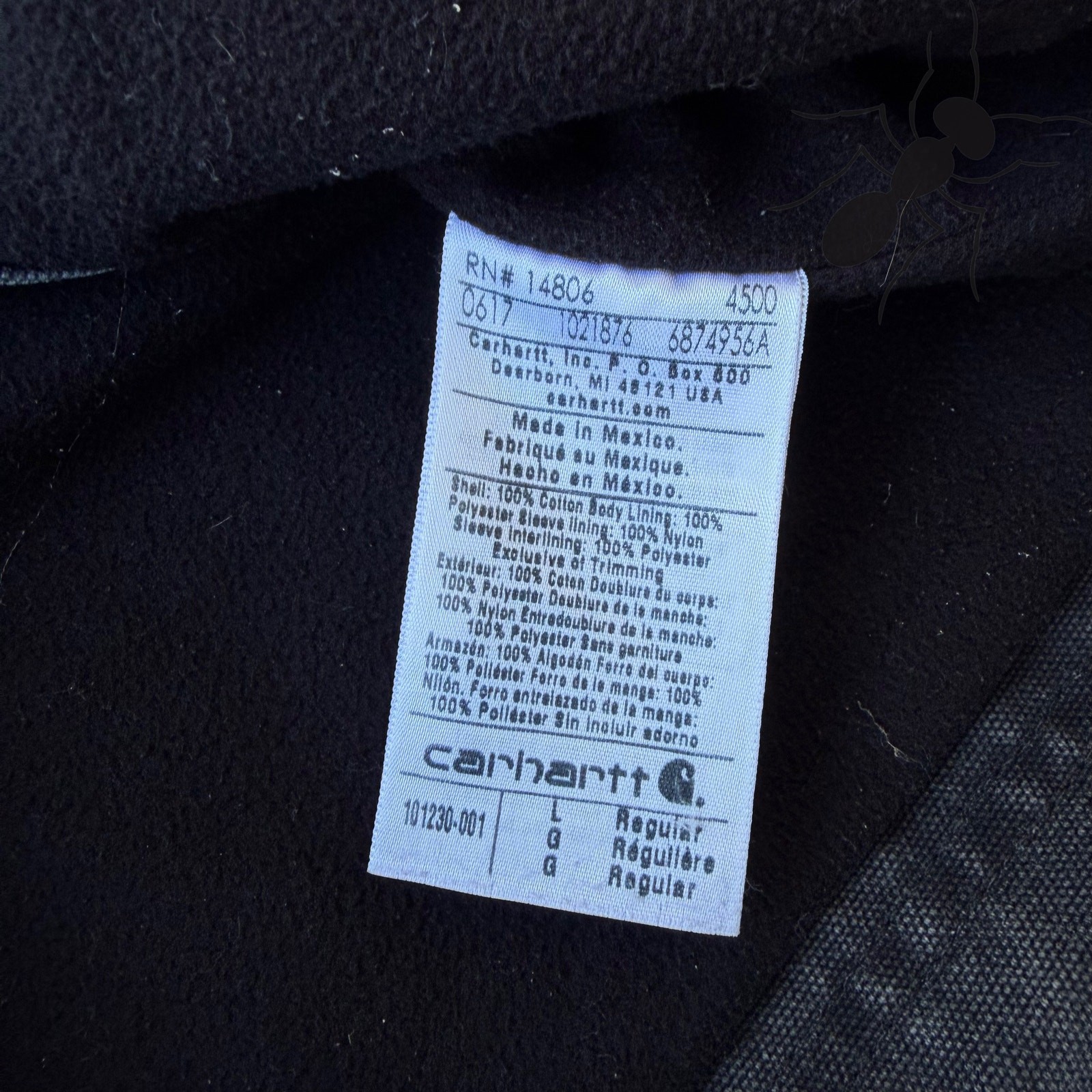 Carhartt faded black button up work wear jacket thumbnail 5