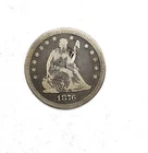 Corroded 1876 CC Liberty Seated Silver Quarter 25c US Coin You Grade It A27