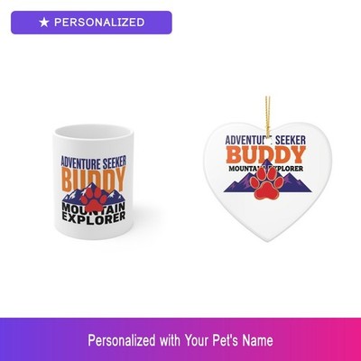 Custom Dog Outdoor Gift Set Mug Ornament Personalized Pet Name Bundle Lover