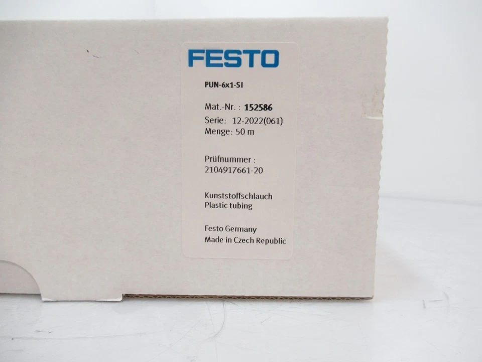 Tubo de plástico Festo PUN-6X1-SI 152586 6 mm plateado, 50 m de largo Foto 2 de 4