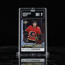 2017 Upper Deck Young Guns Silver Foil #497 Andrew Mangiapane RC Rookie TAG 9