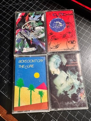 The Cure 4 Cassette Lot Disintegration Wish Mixed Up Boys Don't Cry Goth Rock VG