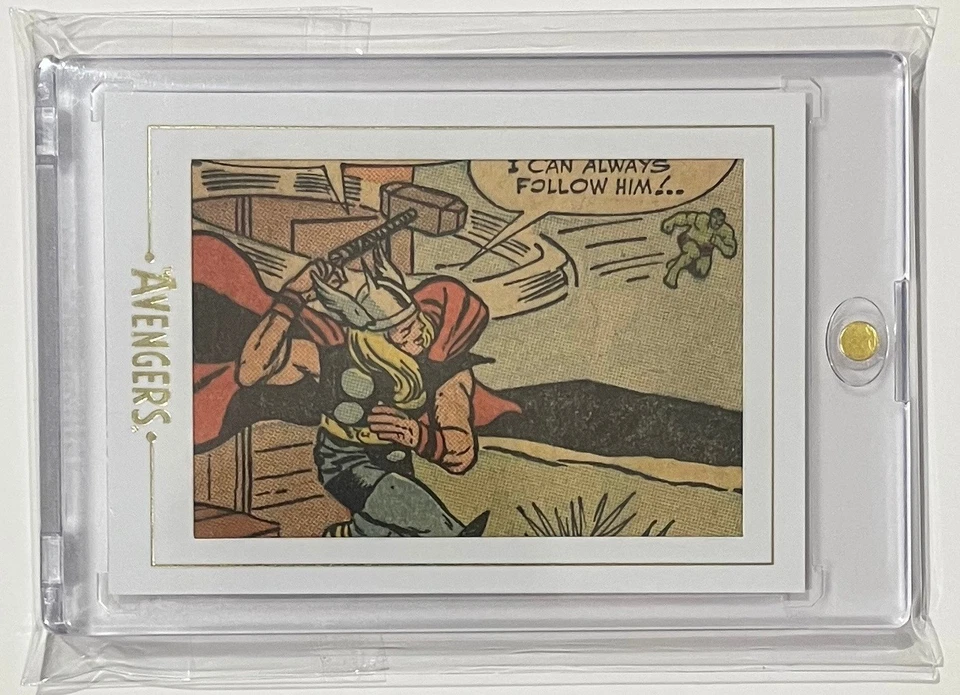 MARVEL COMIC CUT - 2015 AVENGERS: SA - GOLD AVGOLD1 - 47/78 - THOR & HULK - AV#1 - Image 3 of 4