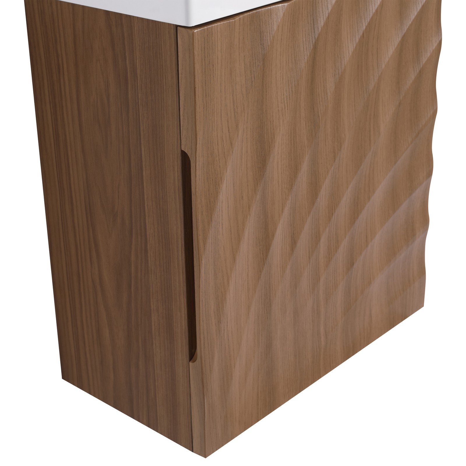 Wall-Mounted Bathroom Vanity w/Resin Sink, Storage Cabinet w/Soft Closed Door