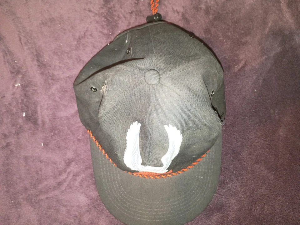 Harley Davidson Rope Tie Hat Cap Black Rope Vintage Motorcycle - Image 4 of 4