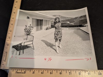Rare Original VTG Nancy Sinatra Outside Home Dress & Boots Ron Joy Globe Photo