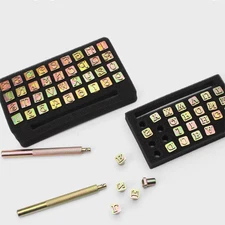 Alphabet Stamp Set Leather Crafts 26 Steel Punch Tool Stamping