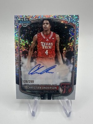2025-26 Bowman Christian Anderson Chrome Auto Speckle Refractor 1st #/299