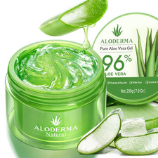 Organic Aloe Vera Gel for Face  Body, 96 Pure Aloe Gel Made within 12 Hours of