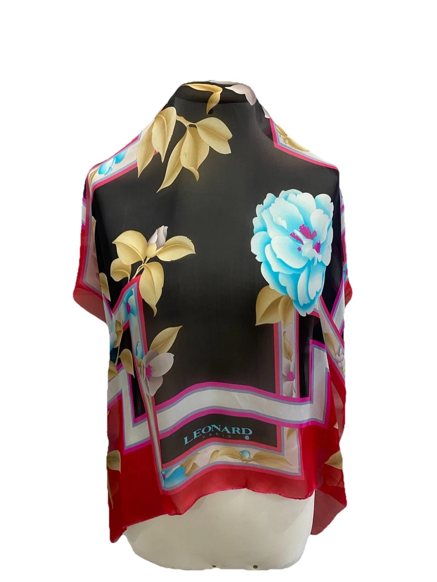 Foulard En Soie LEONARD Multicolore - Occasion (écharpe De Luxe)