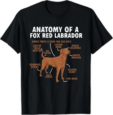 Anatomy Of A Fox Red Labrador Retriever Foxred Lab T-Shirt