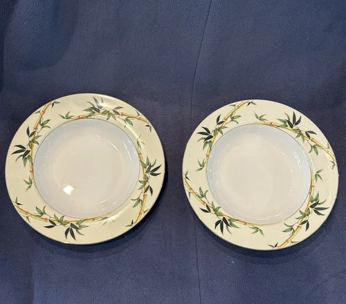 Set of 2 Vintage Kent China Bali Hai Rimmed Soup Bowl 8 1/2" Japan