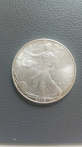 2002 1oz 999 Fine Silver American Eagle Coin