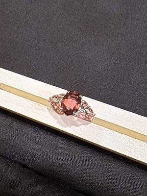 10K White Gold Mozambique Ruby (1.98 CW) With Pink Tourmaline & Diamond Accents