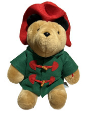 Vintage Sears Paddington Bear Darkest Peru to London 17" Green Coat/Red Hat