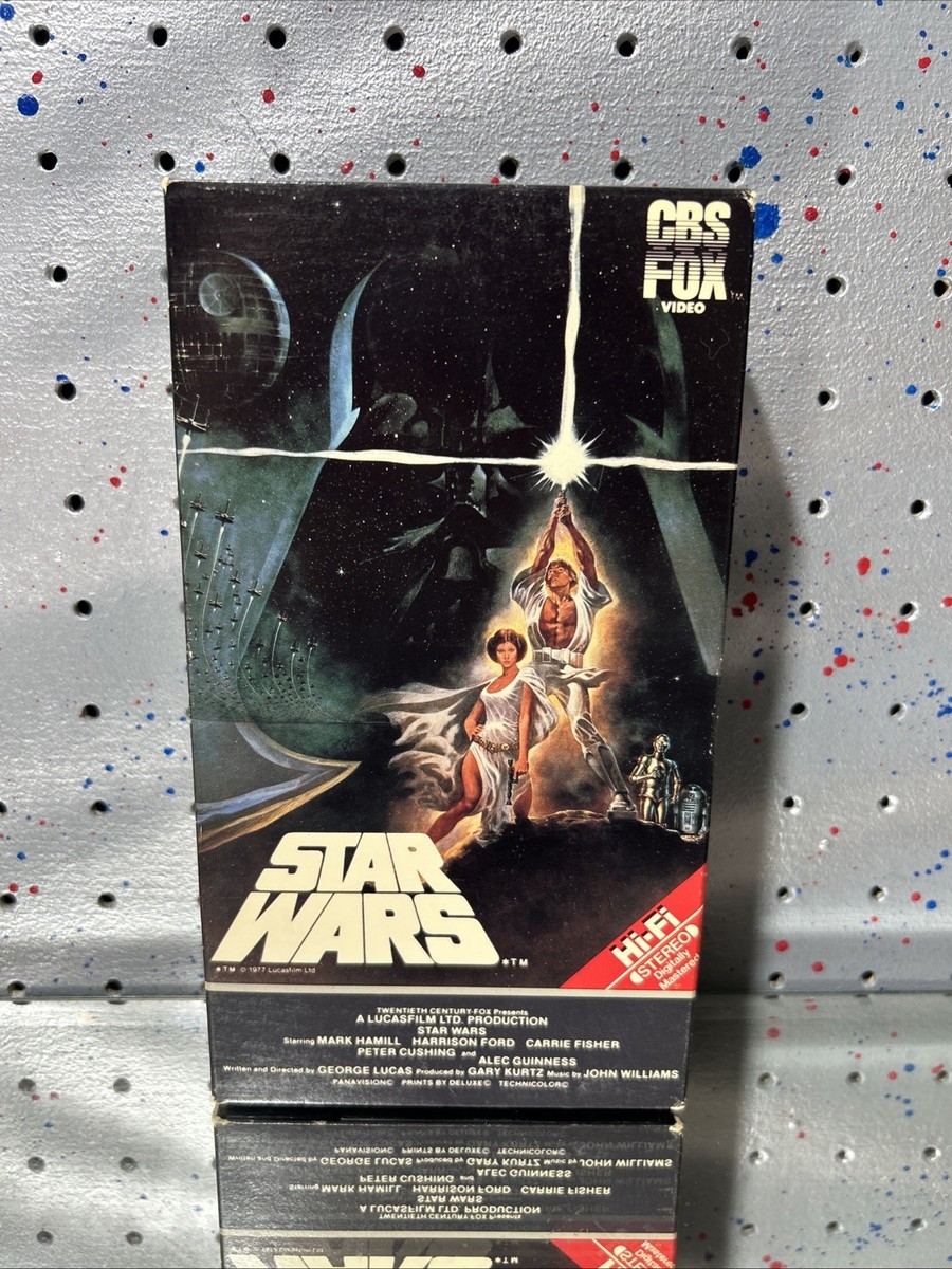 Star Wars VHS 1977 Original 1984 Release CBS FOX Hi-Fi Red Label