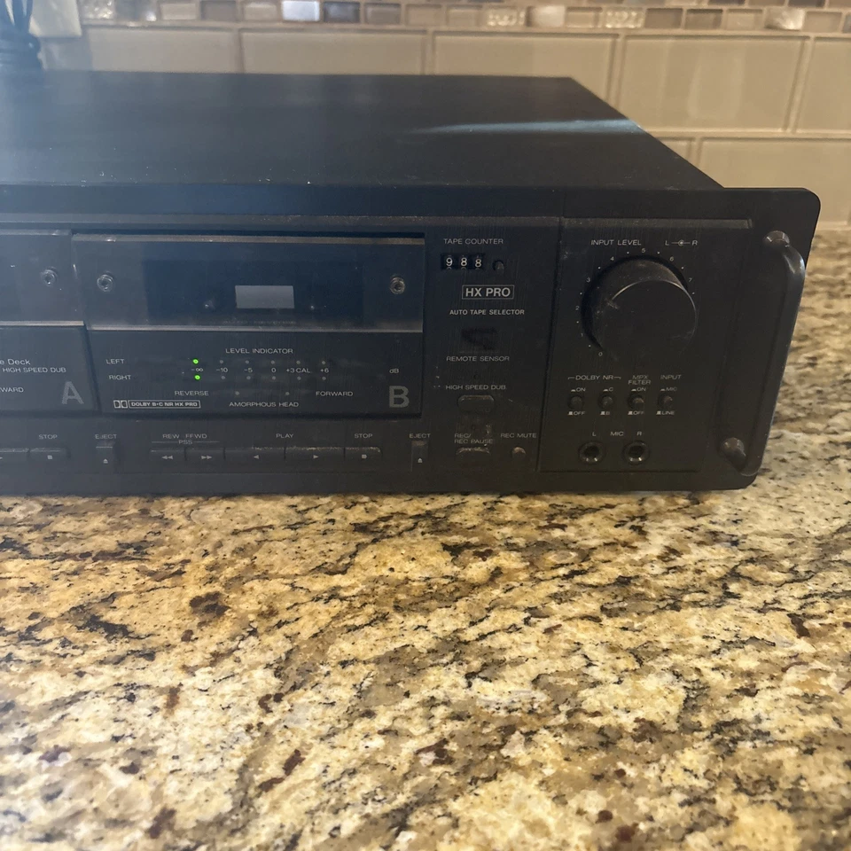 Carver Modelo TDR-2400 Doble Auto-Inversión Cassette Deck - ENCIENDE. LEER Foto 3 de 4