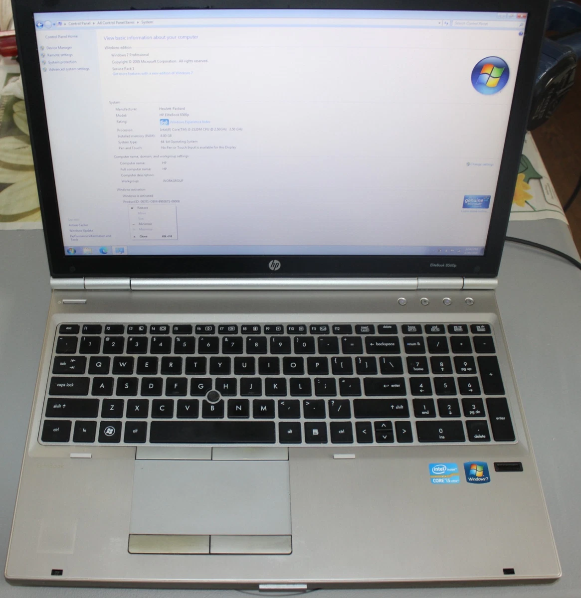 HP Intel Core i5 2nd Gen. Windows 7 Professional PC Laptops