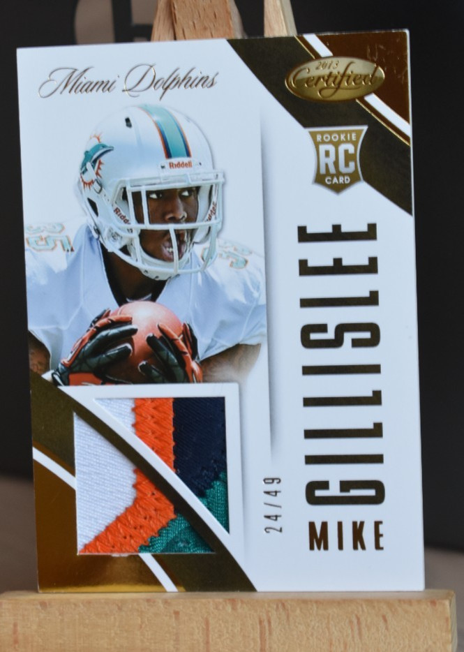 Mike Gillislee Panini Certified Rookie Fabric of the Game Team Die Cut #26 Prime