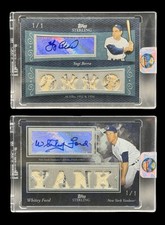 2008 Yogi Berra Whitey Ford 11 Topps Sterling Patch Autos Yankees Game Used 2008 Yogi Berra Whitey Ford 11 Topps Sterling Patch Autos Yankees Game Used