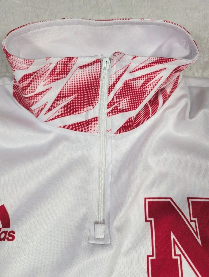 Спортивный пуловер Adidas Huskers на молнии 1/4 унисекс средний размер Nebraska Cornhuskers - Изображение 3 из 4