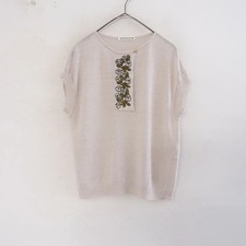 Mina Perhonen Rosy Flower Embroidery Knit Pullover 38 Used