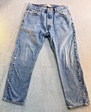 Vintage Levi’s 505 Blue Straight Leg Jeans Mens W36 (34) L32 (31) Zip Fly Y2K