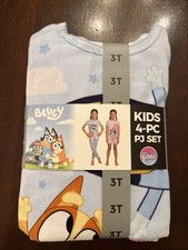 Bluey  Bingo Toddler Girls Size 3T 4 Piece Cotton Pajama Set