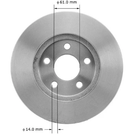Hierro rotor de freno de disco Bendix PRT1379, 10,25 pulgadas de diámetro, 0,945 pulgadas Foto 3 de 4