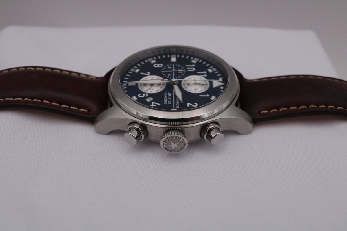 Jack Mason JM-A102 Chronograph Blue Dial 100M Stainless Steel