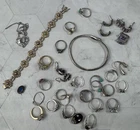 Lot Of Sterling Silver Jewelry! 4.49 Troy Oz, 139.6 Grams! Vintage Rings etc.