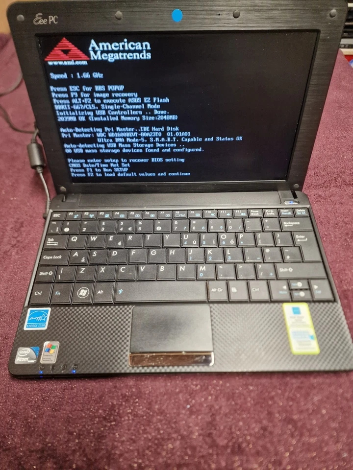 Asus Eee PC 1001PX Netbook Intel Atom N450 1.66GHz 2gb Ram 160Gb HDD Bios Tested - Image 3 of 4