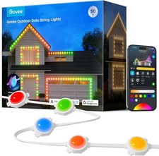 Govee Outdoor LED Strip Lights, 45 RGBIC LED Lights 50FT String Lights white