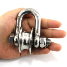 1X 304 stainless steel u-shaped groove pulley detachable Heavy duty pulley set