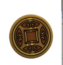 Lot 10 Lego Tile, Round 2 x 2 with Bottom Stud Holder Dark Orange Shapes (Coin)