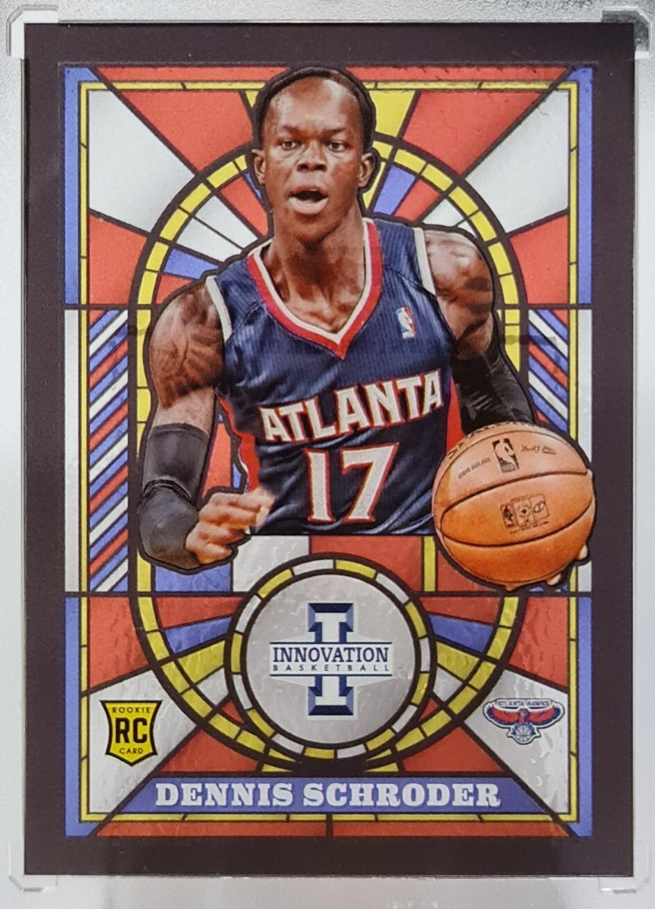 2013-14 INNOVATION DENNIS SCHRODER STAINED GLASS ROOKIE RC SSP SUPER RARE LAKERS