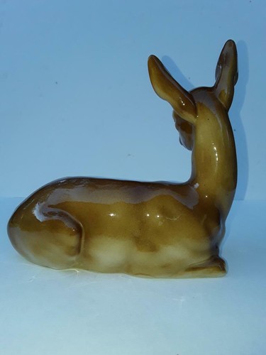 Rare Original Old Germany Vintage Porcelain Figure Statue Deer - Picture 5 of 7