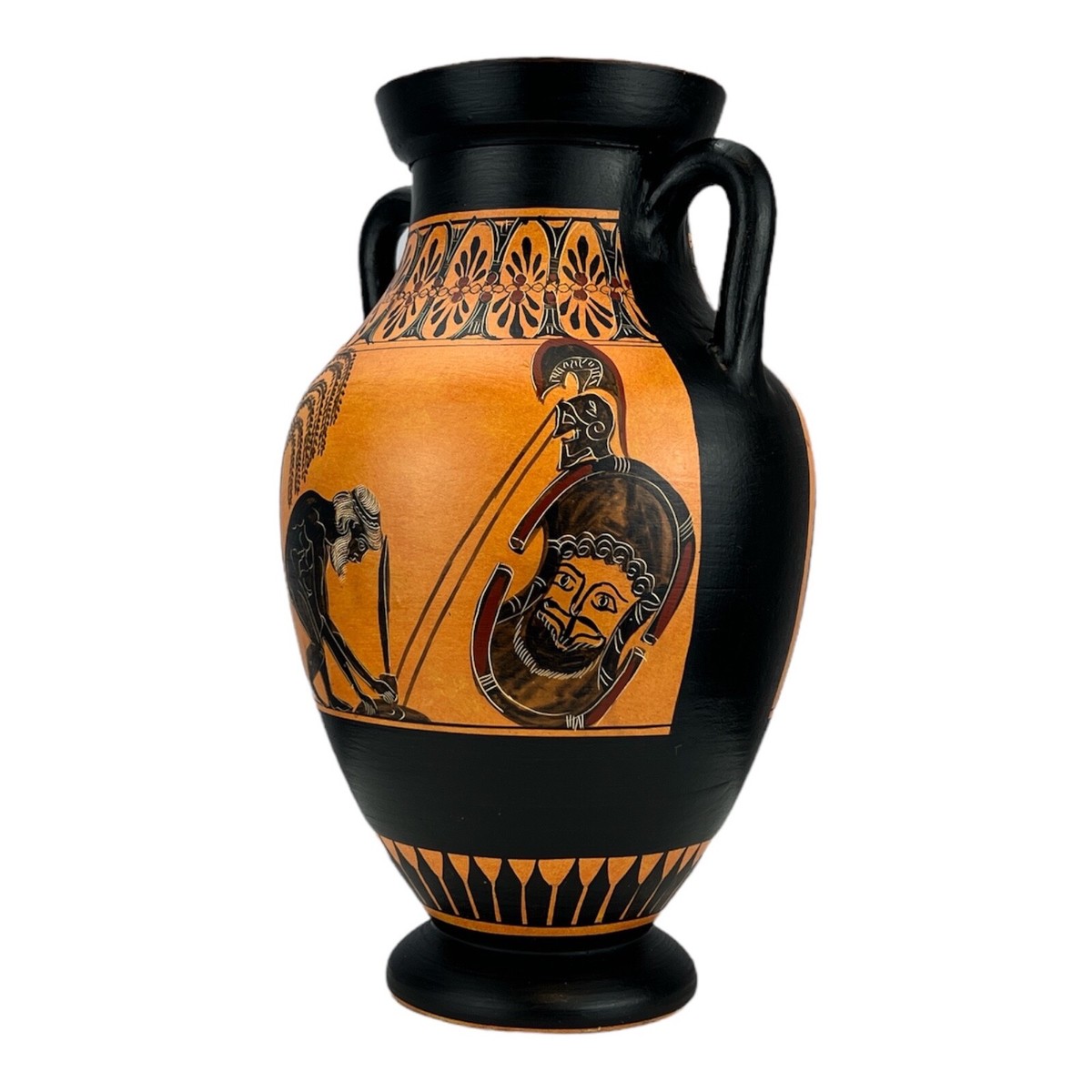 Suicide of Ajax Vase Ancient Greek Amphora Pottery Art Museum Copy