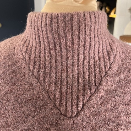Madewell Damen Gr. S Dillon Wolle Alpaka Mischung Mockneck Pullover Sweater Mauve - Bild 3 von 6