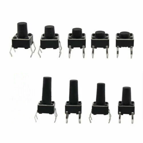 180PCS 10 Values Tactile Push Button Mini Momentary Tact Assortment - Picture 3 of 6