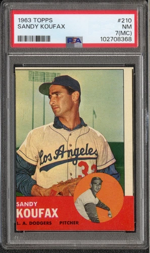 1963 Topps Sandy Koufax #210 PSA 7 (MC) Near Mint