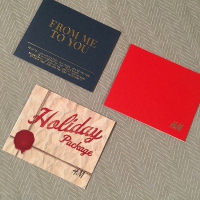 carpetas de tarjetas de regalo, sobres logotipo de H&M
