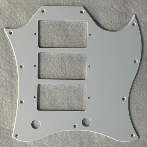 New For Custom Gibson SG Standard Style 3 Pickup Guitar Pickguard,1 Ply White