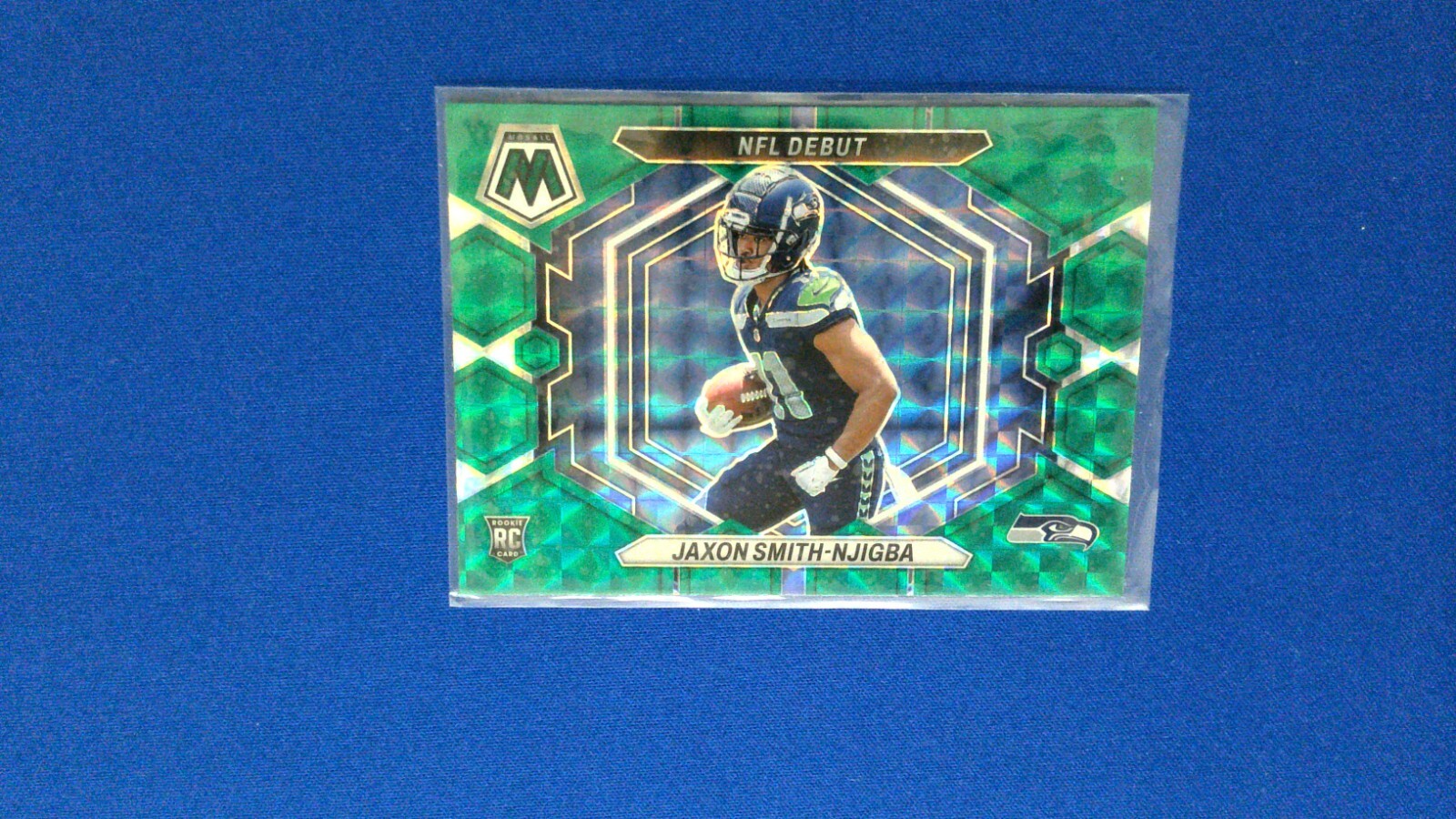 2023 Panini Mosaic NFL Debut Green Mosaic Prizm ##ND-12 Jaxon Smith-Njigba RC