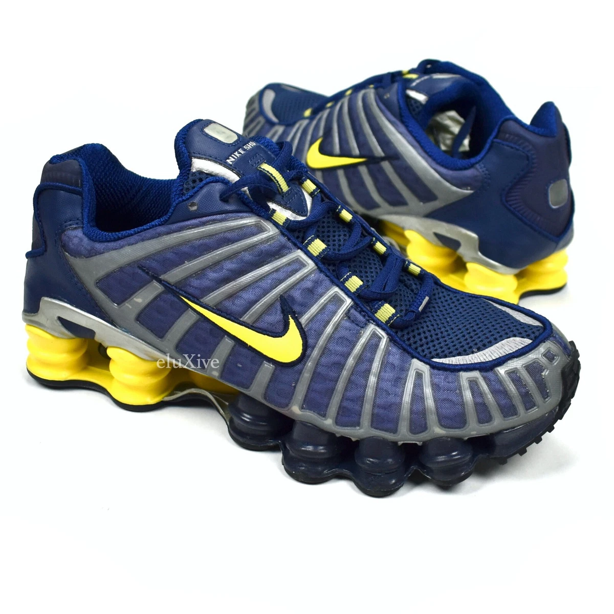 Nike shox blu sale