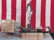 Vintage Antique Brown Ice Skate Co.Victorian Ice Skates Brownie Clamp w/Box 8.5